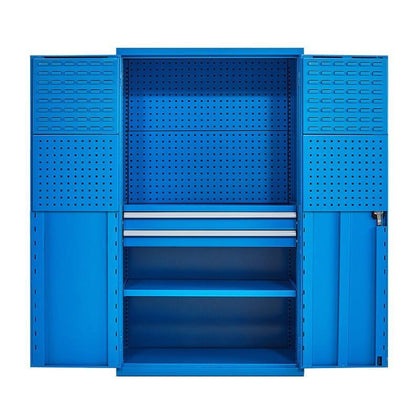 Шкаф для инструментов для тяжелой фурнитуры Шкаф для отделки Мастерская Ящик для инструментов Шкаф для хранения Подвесная пластина Стальной шкаф для хранения Синий C2242