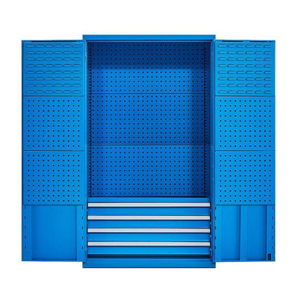 Шкаф для инструментов для тяжелой фурнитуры Шкаф для отделки Мастерская Ящик для инструментов Шкаф для хранения Подвесная пластина Стальной шкаф для хранения Синий C1463