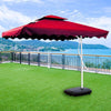 2.2m Outdoor Sunshade Side Umbrella Outdoor Big Sun Umbrella Courtyard Open Garden Advertising Activity Banana Umbrella Khaki