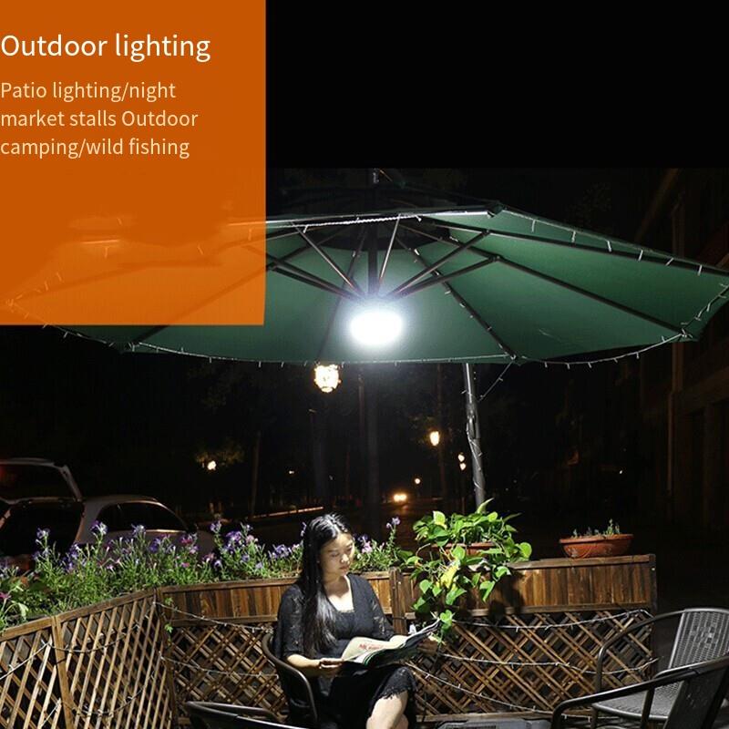 Solar Lamp Indoor Household Emergency Lighting Chandelier Balcony Garden Pavilion Outdoor Courtyard Street Lamp Camping Tent Charging LED Bulb