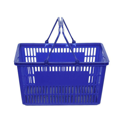 6 шт. утолщенная корзина для покупок в супермаркете, портативная пластиковая корзина, корзина для покупок, корзина для оборота, корзина для сортировки, синяя, средняя