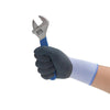 12 пар латексных нитриловых полиуретановых синих защитных перчаток свободного размера, матовые перчатки из пеноматериала, противоскользящие износостойкие защитные перчатки