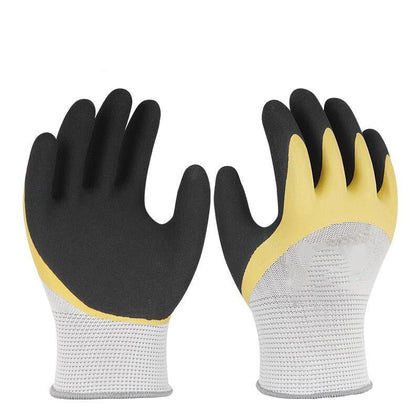 12 пар нитриловых защитных перчаток из искусственной кожи свободного размера, двухслойные латексные перчатки из пеноматериала, строительные защитные перчатки