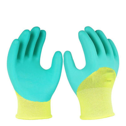 Перчатки для охраны труда Перчатки из пенолатекса Клеевые противоскользящие износостойкие дышащие защитные перчатки для строительных работ