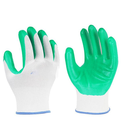 12 пар нитриловых защитных перчаток из полиуретана свободного размера, полиэтиленовые перчатки для погружения, перчатки с металлическим покрытием, строительные защитные перчатки