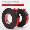 Black Foam PE Double Sided Tape Black Strong Double-sided Adhesive Sponge 10mm Wide X10 Meter X1mm Thick 12 Pack