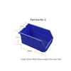 Коробка из 6 деталей № 2, синяя, 220*140*125, комбинированная коробка для винтов, ящик для хранения инструментов