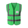Жилет светоотражающий флуоресцентный многокарманный защитный костюм строитель дорожно-санитарный зеленый тканевый 1 упаковка