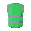 Жилет светоотражающий флуоресцентный многокарманный защитный костюм строитель дорожно-санитарный зеленый тканевый 1 упаковка