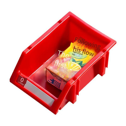 Красная наклонная пластиковая коробка Комбинированные детали Коробка для материалов Коробка для сборки Ящик для компонентов Ящик для инструментов Полка X1 180*120*80 мм (50 шт.)