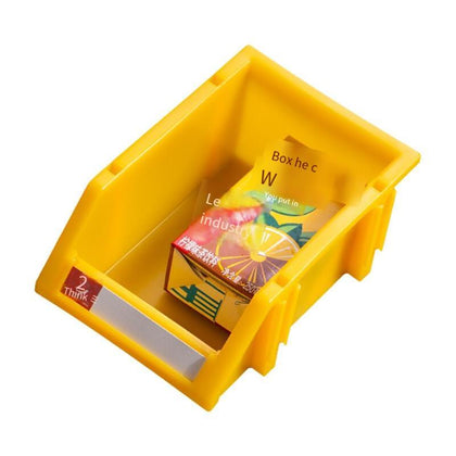 Наклонная пластиковая коробка Комбинированные детали Коробка для материала Коробка для сборки Ящик для компонентов Ящик для инструментов Полка X1 Желтый 180*120*80 мм (50 шт.)