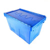 Наклонная коробка для переворота вилок с крышкой Коробка для транспортировки материалов Корзина для материалов Наклонная коробка для вилок Супер распределительная коробка, синяя 600*400*340 мм