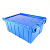 600 * 400 * 330 мм Наклонная вилочная коробка с крышкой Логистическая передаточная коробка Корзина для материалов Наклонная вилочная коробка Супер распределительная коробка, синяя