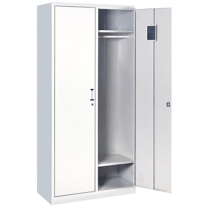 SW-838 Factory Locker Thickened Office Steel Sheet Cabinet With Lock Mall Storage Documents Supplies Deposit Bathroom 2 Doors