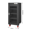Промышленный влагостойкий шкаф на 160 литров, черный, относительная влажность 10% ~ 20%, электронный шкаф для хранения чипов, низкотемпературная сушильная печь