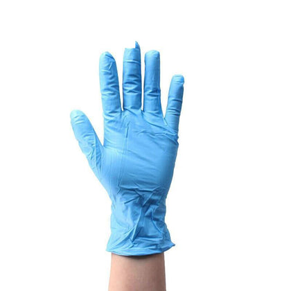 100 шт./кор., износостойкие одноразовые нитриловые перчатки, гигиенические неопудренные лабораторные перчатки M, синие