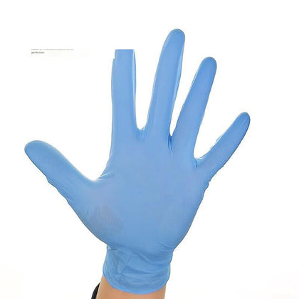 100 шт./кор. утолщенные одноразовые нитриловые перчатки, неопудренные лабораторные перчатки для продуктов питания и напитков M, синие