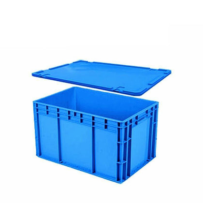 Логистический оборотный ящик, пластиковый прямоугольный утолщенный логистический ящик с крышкой, ящик для хранения с крышкой, 600*400*320 мм
