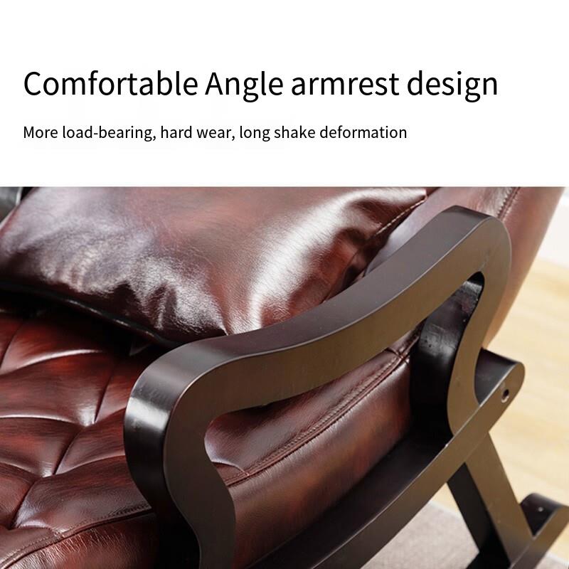 Rocking Chair Adult Nordic Solid Wood Household Rocking Chair Single Sofa Reclining Chair Adult Elderly Chair Living Room Balcony Leisure Lazy Leisure Chair