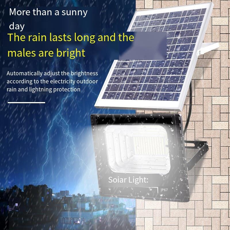 Solar Lamp Street Lamp Household Outdoor Waterproof LED Projection Lamp Remote Control Light Courtyard Lamp Bead Lighting Bright Model Remote Control