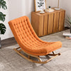 Ленивый диван, одноместное кресло-качалка в скандинавском стиле, кресло для сна для взрослых, домашний отдых, гостиная, кресло для отдыха, оранжевый синель + подставка для ног
