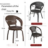 58 см стул из ротанга, набор из трех предметов, уличный балконный стол, стул, маленький чайный столик, комбинация, уличный двор, мебель для гостиной