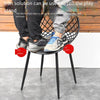 Уличный стол и стул, комбинированный садовый стул для отдыха, простой балкон, небольшой чайный столик, стол и стул 4 + 1 [с круглым столом из черного стекла 80 см]