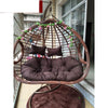 Подвесной стул из толстого ротанга, подвесная корзина для использования в помещении и на открытом воздухе, одиночный стул из ротанга, кресло-качалка, коричневый двойной подлокотник с защитой от ротанга
