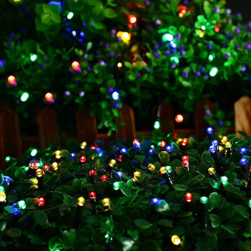 Solar Lamp String LED Color Lamp Flashing Lamp String Lamp Courtyard Garden Balcony Decoration Hanging Tree Color Light All Over The Sky Star Lamp