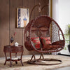 Hanging Basket Chair Double Rocking Chair Balcony Natural Rattan Bird's Nest Rocking Chair Indoor Leisure Chair Swing Chair Rattan Chair Furniture