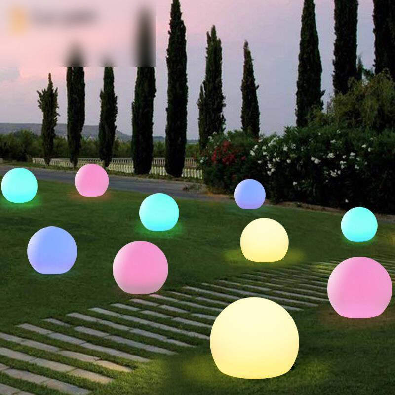 Outdoor Luminous Ball Lamp LED Grounding Colorful Lawn Lamp Landscape Lamp Floor Lamp Garden Courtyard Lamp