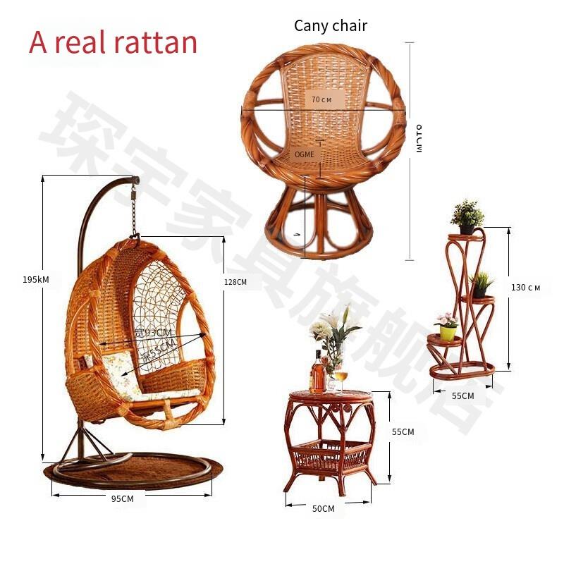 Rattan Hanging Basket Rattan Chair Hammock Indoor Rocking Chair Adult Rocking Chair Swing Hanging Orchid Chair Rattan Hanging Chair [wine Red]