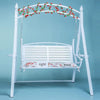Двойное железное кресло-качалка, качели, гамак, кресло с откидной спинкой, балкон, двор, подвесная корзина + ротанг + 2 подушки + цветные фонари + инструменты
