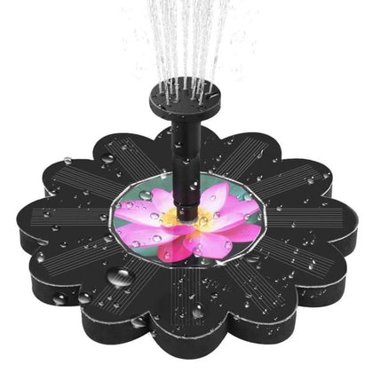 Солнечный фонтан Плавающий фонтан Лист лотоса Солнечный плавающий фонтан для распыления воды Мини Открытый пруд Рыбный пруд Лотосная пластина без батареи