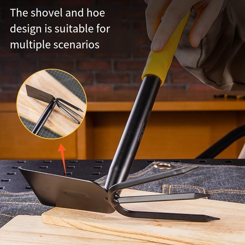 10 Pcs Watering Pot Small Shovel Hoe Toothed Rake Gardening Tools Flower Shovel Watering Pot Household Watering Flowers And Vegetables Potted Meat Flower Cultivation Planting Tool Dual Purpose Hoe 31cm