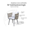 Скандинавский уличный стол и стул, комбинация водонепроницаемого солнцезащитного крема, стул для балкона и двора, 4 стула + 90 см, полосатая рок-доска, круглый стол