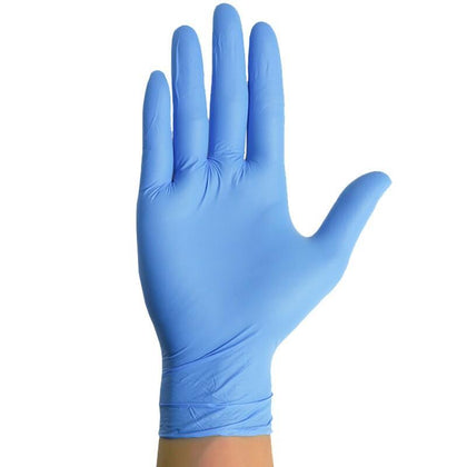 Нитриловые перчатки без пудры одноразовые, синие, ограниченные, нитриловые перчатки М 100 / Коробка 