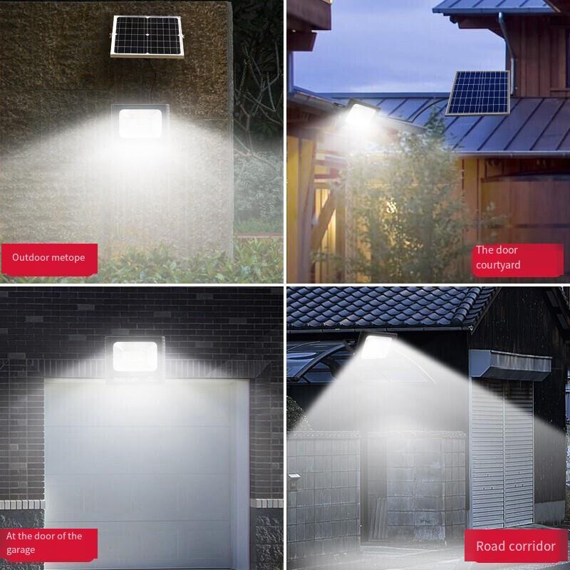 Solar Lamp Street Lamp Outdoor LED Projection Lamp Outdoor Lamp One Driven Two 130w (65w + 65w) Double Head Light Sensing Courtyard Lamp