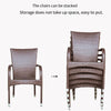 Уличный стол и стул Стул из ротанга Балконный стол и стул Комбинация чайного столика из ротанга Открытый двор 4 стула + 1 круглый стол из ротанга 90 см