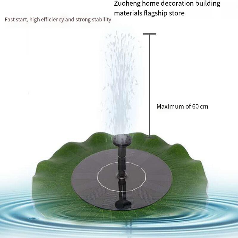 3w Solar Lotus Leaf Fountain Floating Pool Outdoor Pond Water Pump Small Garden Fountain 5 Kinds Of Nozzles Oxygenation Landscape