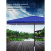 Зонт от солнца, большой зонт, киоск, коммерческий утолщенный большой уличный зонт, квадратный зонт для двора, синий, 2 м * 2 м с основанием