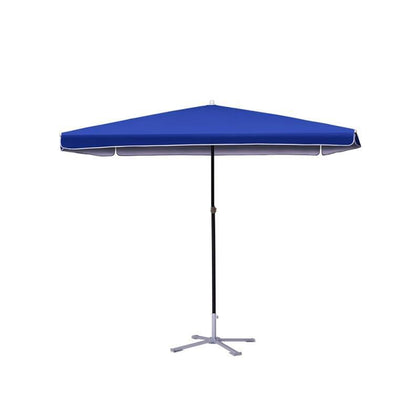 Зонт от солнца, большой зонт, киоск, коммерческий утолщенный большой уличный зонт, квадратный зонт для двора, синий, 2 м * 2 м с основанием