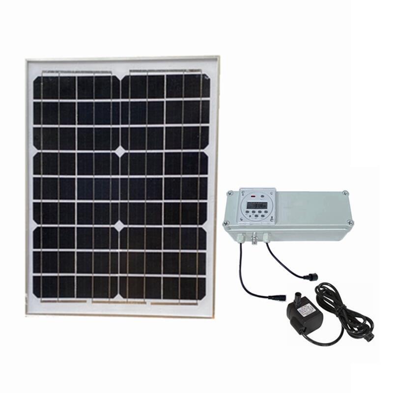 5 Solar Rockery Fountain Water Pump Large Flow Fish Tank Silent Brushless Water Pump Polycrystalline Plate 30w + 18w Water Pump 5m Lift + 3m Pipe