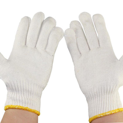 Хлопчатобумажные перчатки Рабочие перчатки по охране труда Механические работы на строительной площадке Износостойкие 20 пар L 