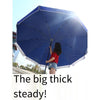 Large Outdoor Commercial Stall Umbrella Advertising Umbrella Folding Round Umbrella 2.1 M Blue + Thickened Silver Glue