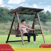 Outdoor Solid Wood Swing Courtyard Rocking Chair Household Hanging Basket Chair Balcony Anticorrosive Wood Swing Double Hanging Chair Hammock