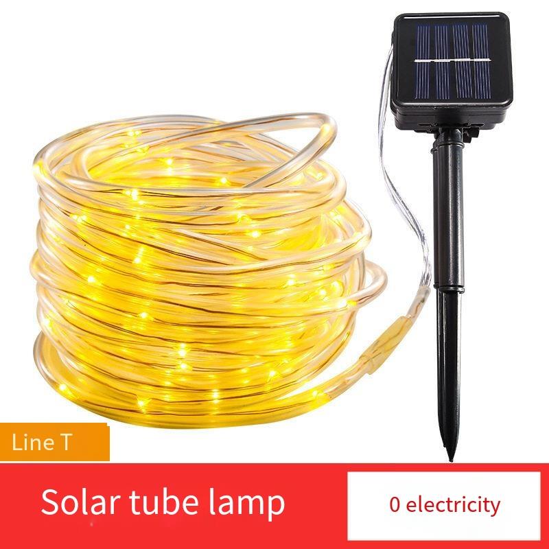 Solar Tube Lamp Outdoor Waterproof LED Color Lamp With Garden Garden Decorative Lamp String Colorful Lamp Strip Flashing Lamp