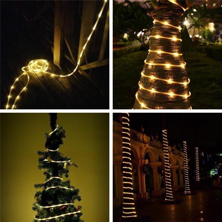Solar Tube Lamp Outdoor Waterproof LED Color Lamp With Garden Garden Decorative Lamp String Colorful Lamp Strip Flashing Lamp