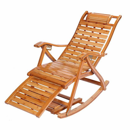 Бамбуковое кресло-качалка Кресло-качалка для пожилых людей Кресло для отдыха для взрослых Складной стул Открытый стул с откидной спинкой Обеденный перерыв Бамбуковое кресло из ротанга Тайши Бамбуковое кресло
