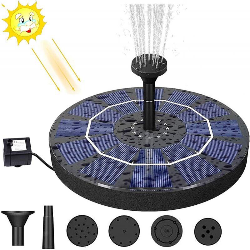 Solar Fountain With Battery Outdoor Courtyard Rockery Water Tank Fish Pond Sprinkler Water Pump Landscape Decoration 3.5w
